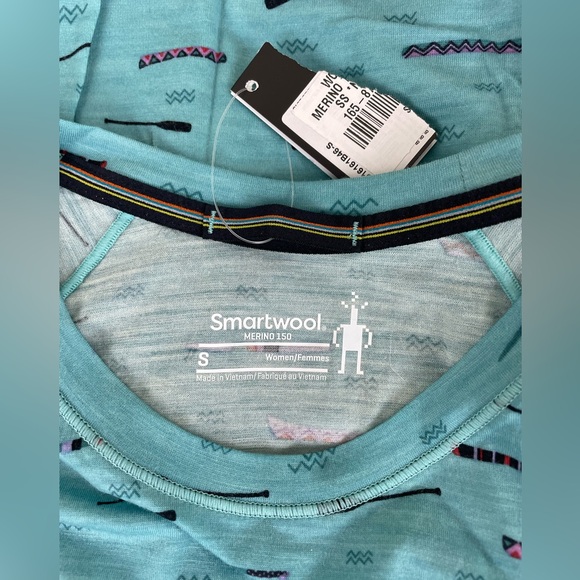 Smartwool Merino 150 Short Sleeve Paddle & Canoe Print NWT - Picture 3 of 8